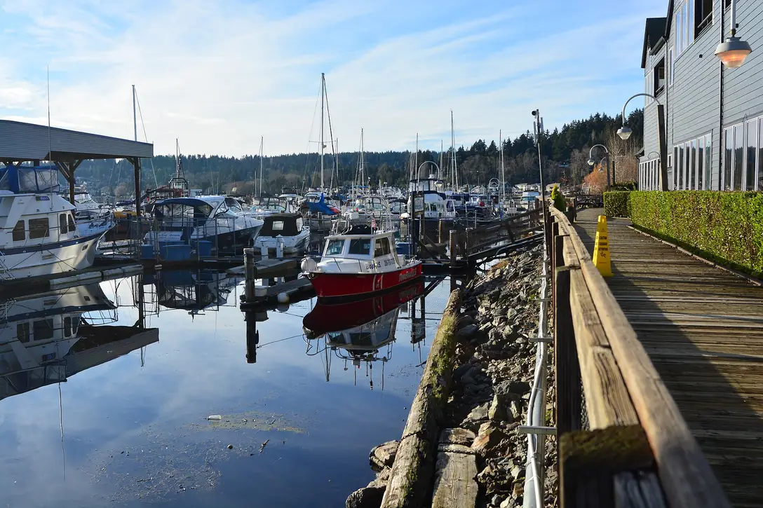 Marina on Lake Washington near Log Boom Park in Kenmore, Washington