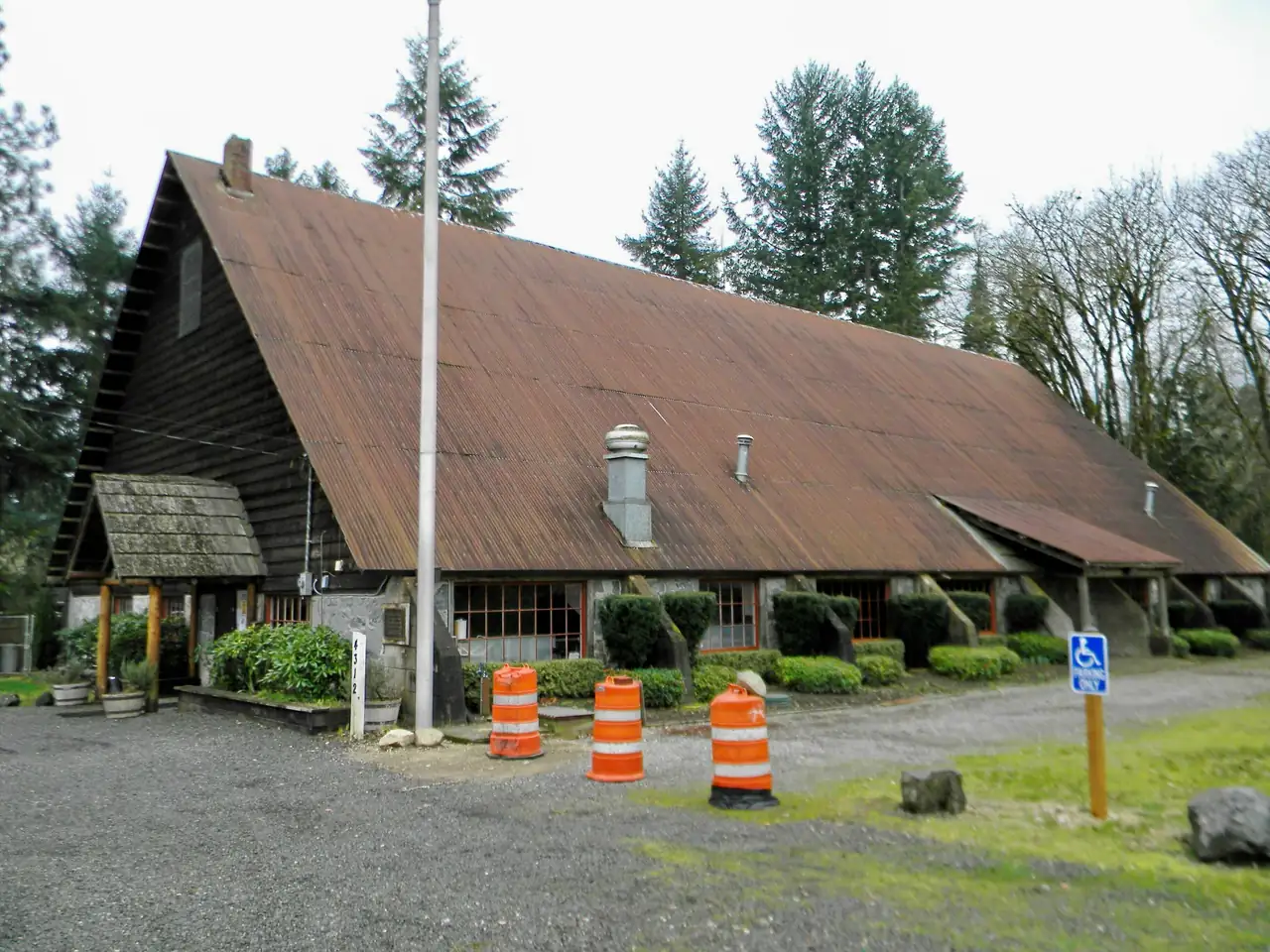 The historic Longbranch School Gymnasium, now the Longbranch Improvement Club, on the Key Peninsula, Washington