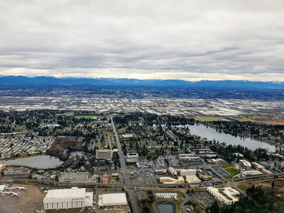 Bird's-eye view of SeaTac, Washington