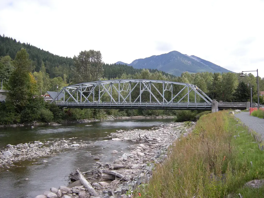 Bridge over the Skykomish River in Skykomish, Washington