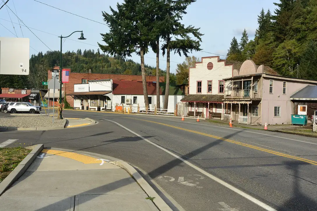 Buildings in downtown Wilkeson, Washington