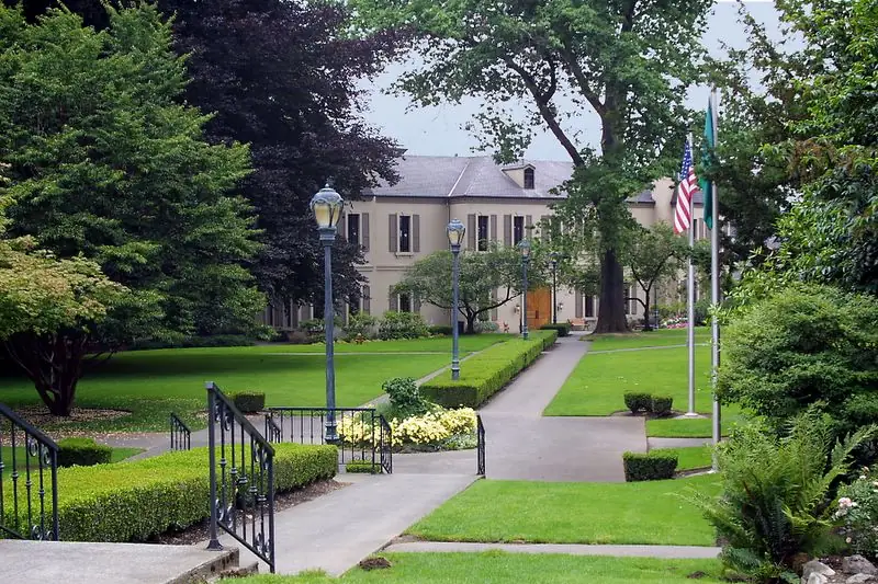 The grounds of Chateau Ste. Michelle winery in Woodinville, Washington