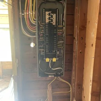 Panel work mid rough-in, circuits labeled